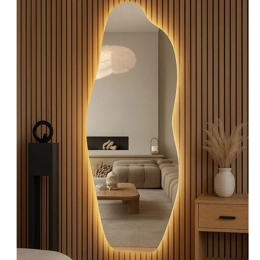 Espejo LED Moderno y Elegante de Diseño Orgánico, 160 x 60 cm | ¡Aprovecha la OFERTA!