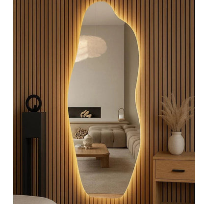 Espejo LED Moderno y Elegante de Diseño Orgánico, 160 x 60 cm | ¡Aprovecha la OFERTA!