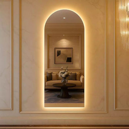 Espejo Ovalado con Iluminación LED y Base Recta – Disponible en 150 cm y 170 cm – ¡Aprovecha la Oferta!