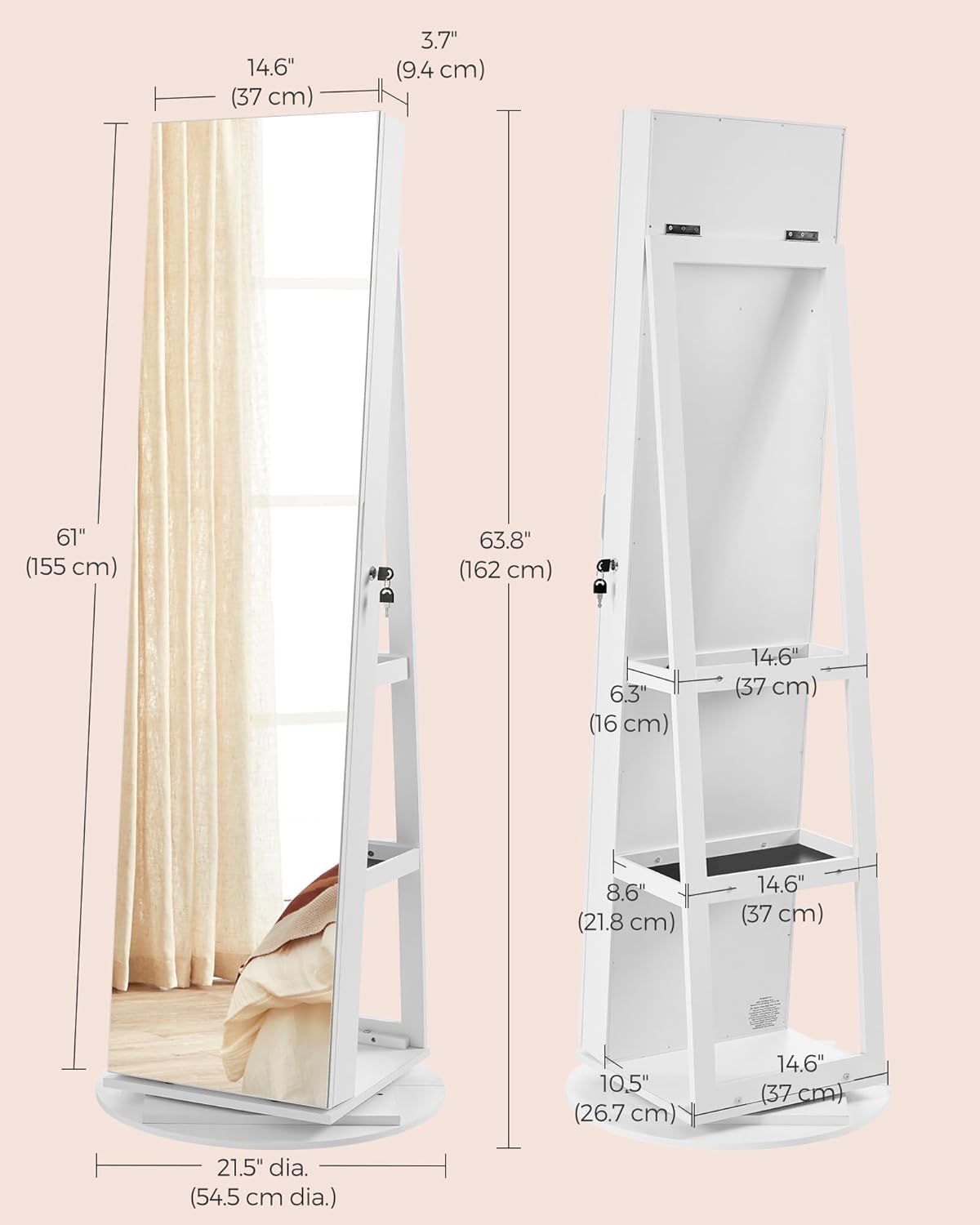 Espejo con Estante y Joyero – ¡Aprovecha Nuestra Oferta!