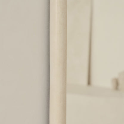 Elis – Gran Espejo Curvado de Concreto para Pared, 190 cm x 100 cm